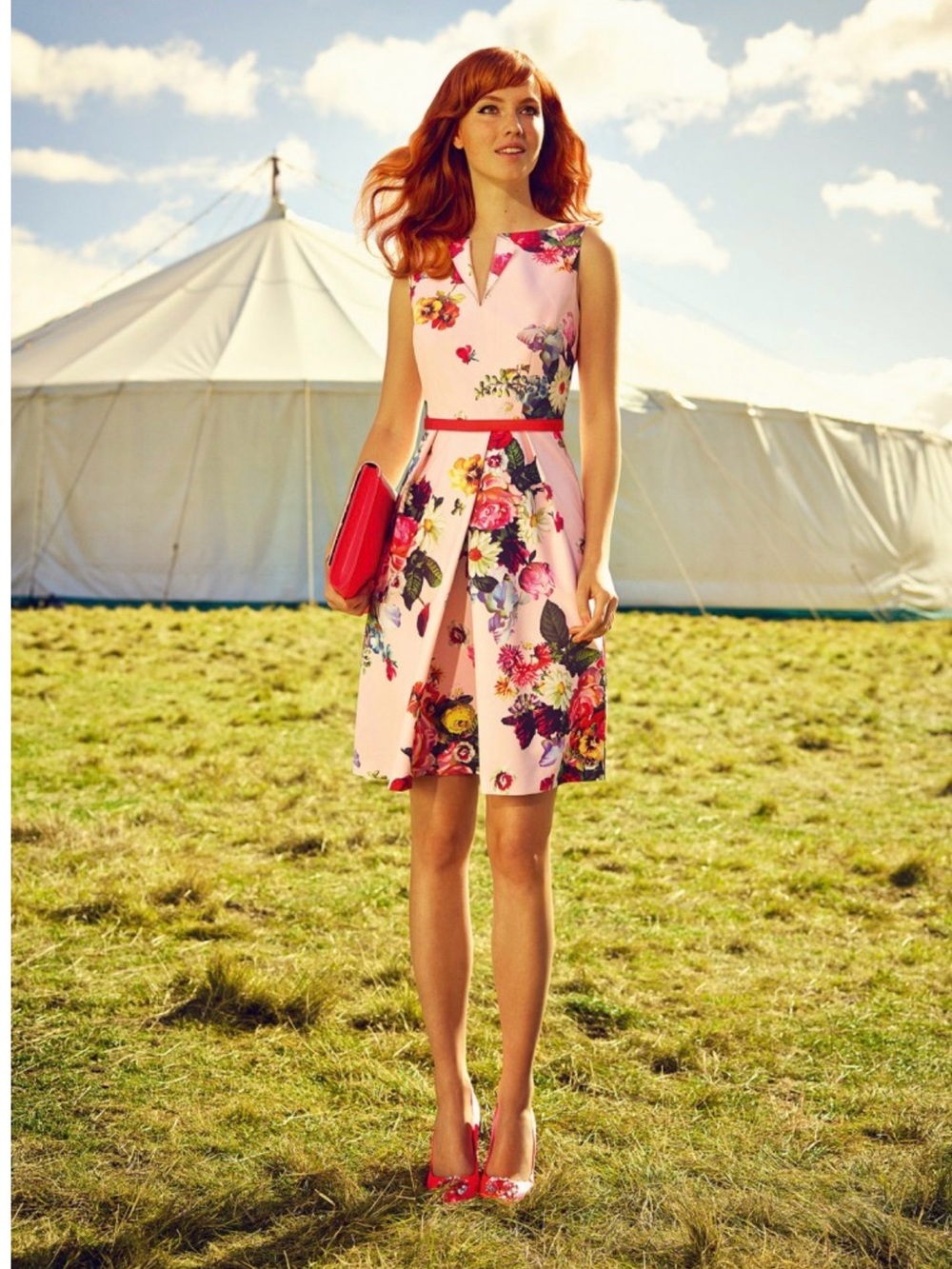 Ted Baker oil painting Deavon Dress TB size 1